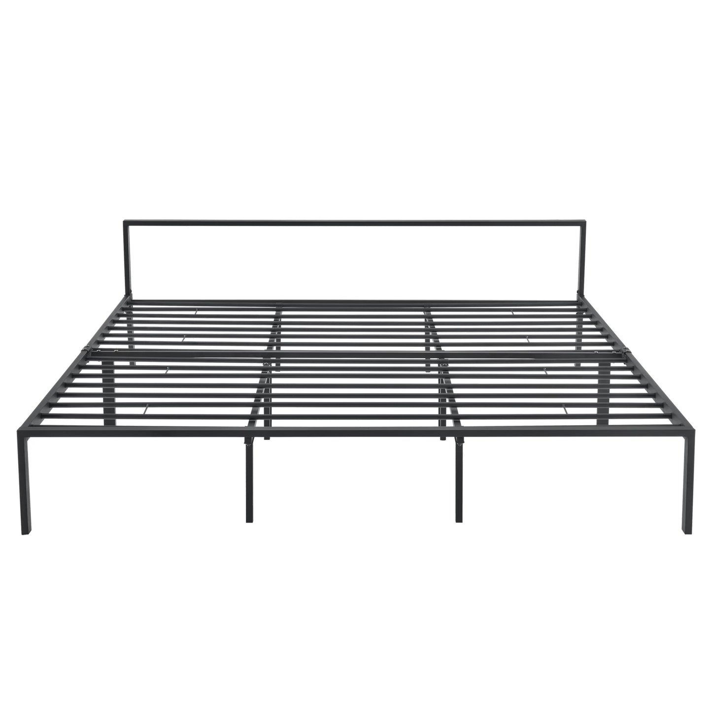 In And OutdoorMatch Stalen Bed Reta - Bedframe - Met bedbodem - 180x200 cm - Mat Zwart - Modern Design Bedframe