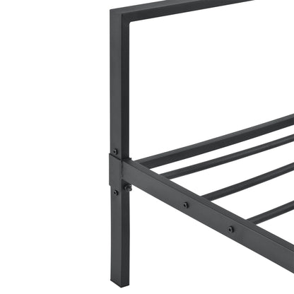 In And OutdoorMatch Stalen bed Carole - Bedframe - Met bedbodem - 90x200 cm - Zwart - Modern design Bedframe