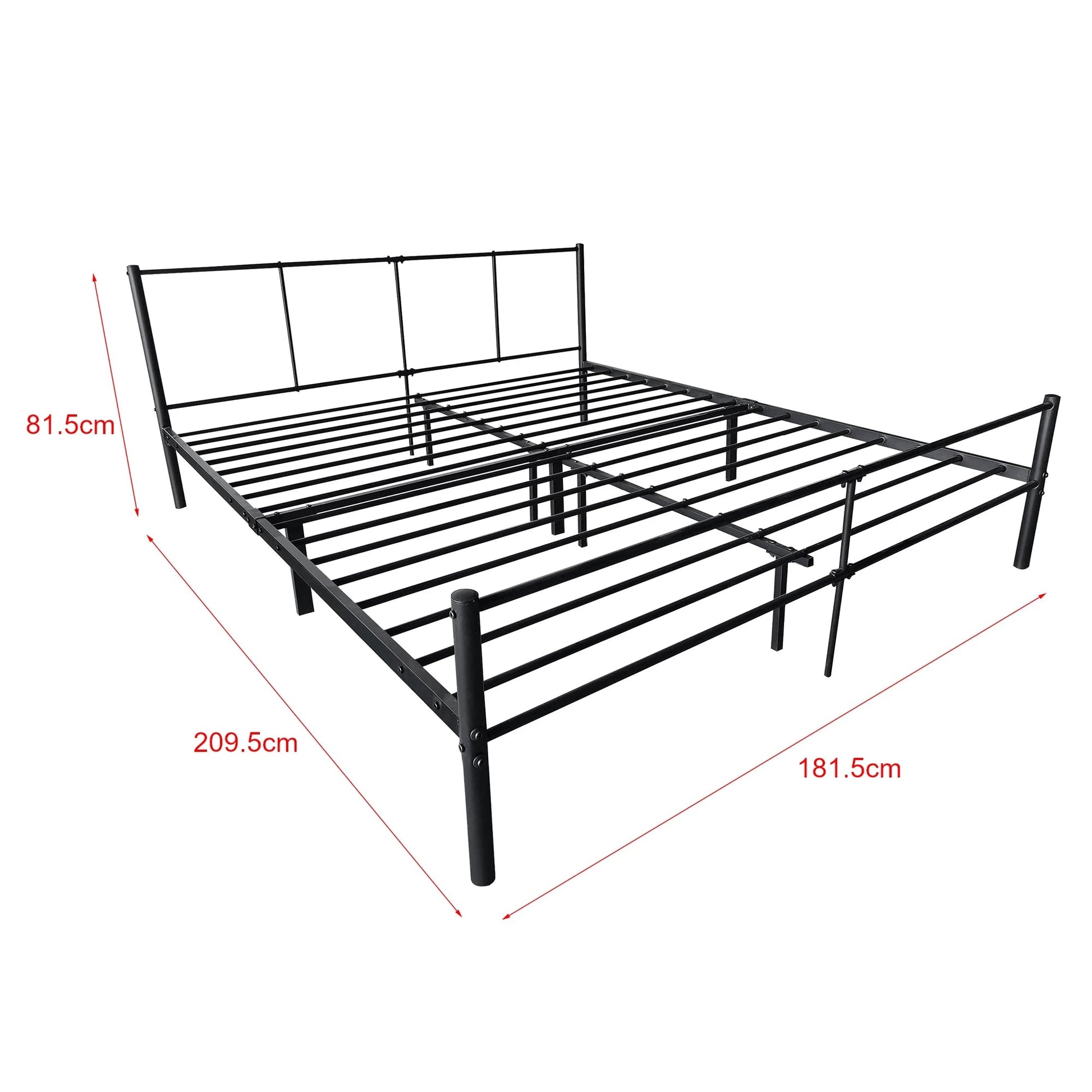 In And OutdoorMatch Stalen bed Maye - Bedframe - Met bedbodem - 180x200 cm - Wit - Modern design Bedframe