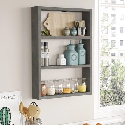 In And OutdoorMatch Stijlvol Keukenrek Zizi - 60x43x9cm - Betonkleurig - Tijdloos Design - Spaanplaat kitchen rack