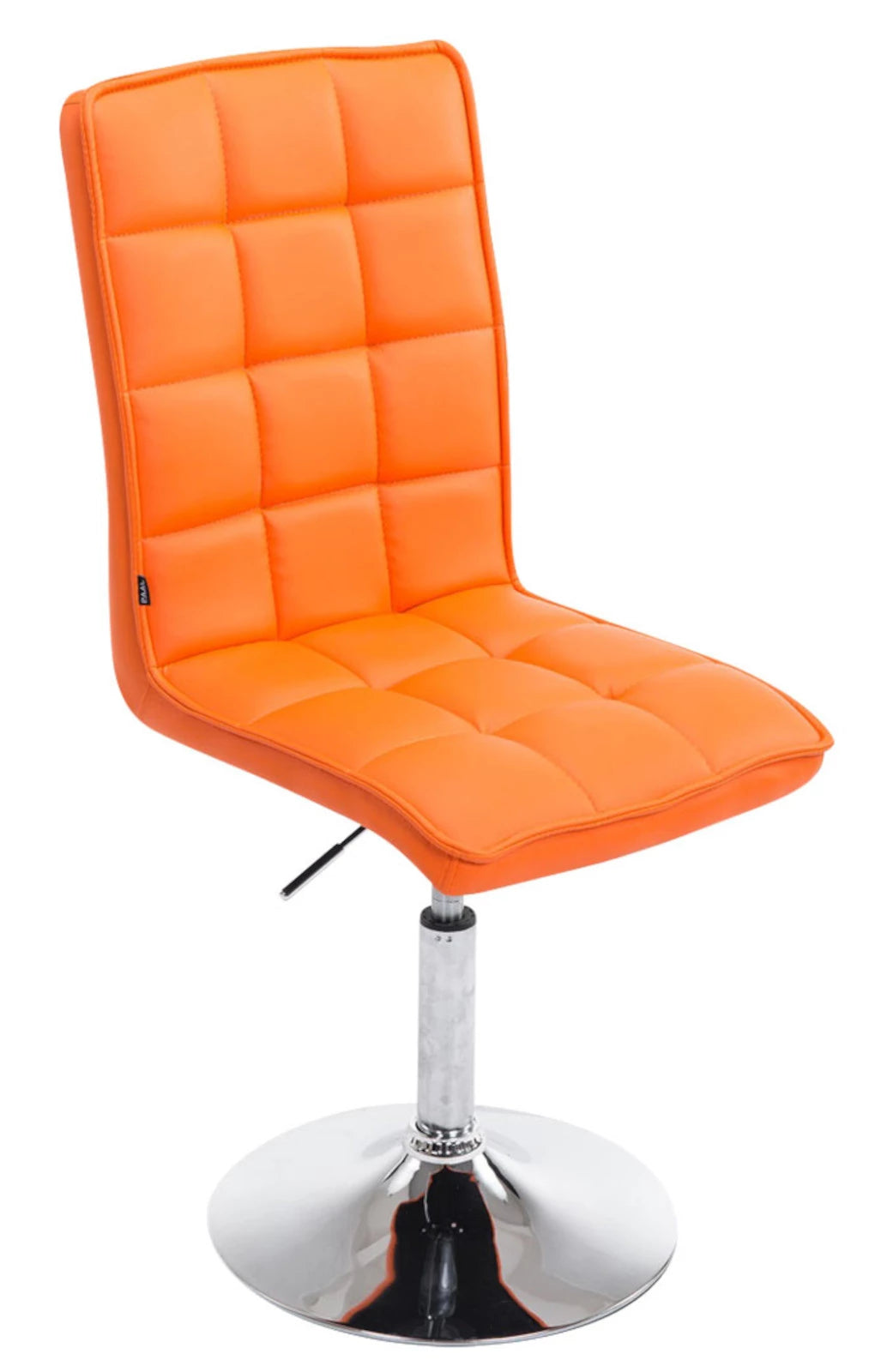 In And OutdoorMatch Stoel Bernice - Chrome-look - Oranje Stoel - Stof - Bezoekersstoel - Eetkamerstoel - Hoge Kwaliteit Bekleding - Moderne Stoel - Stijlvol Design Barkrukken / hocker