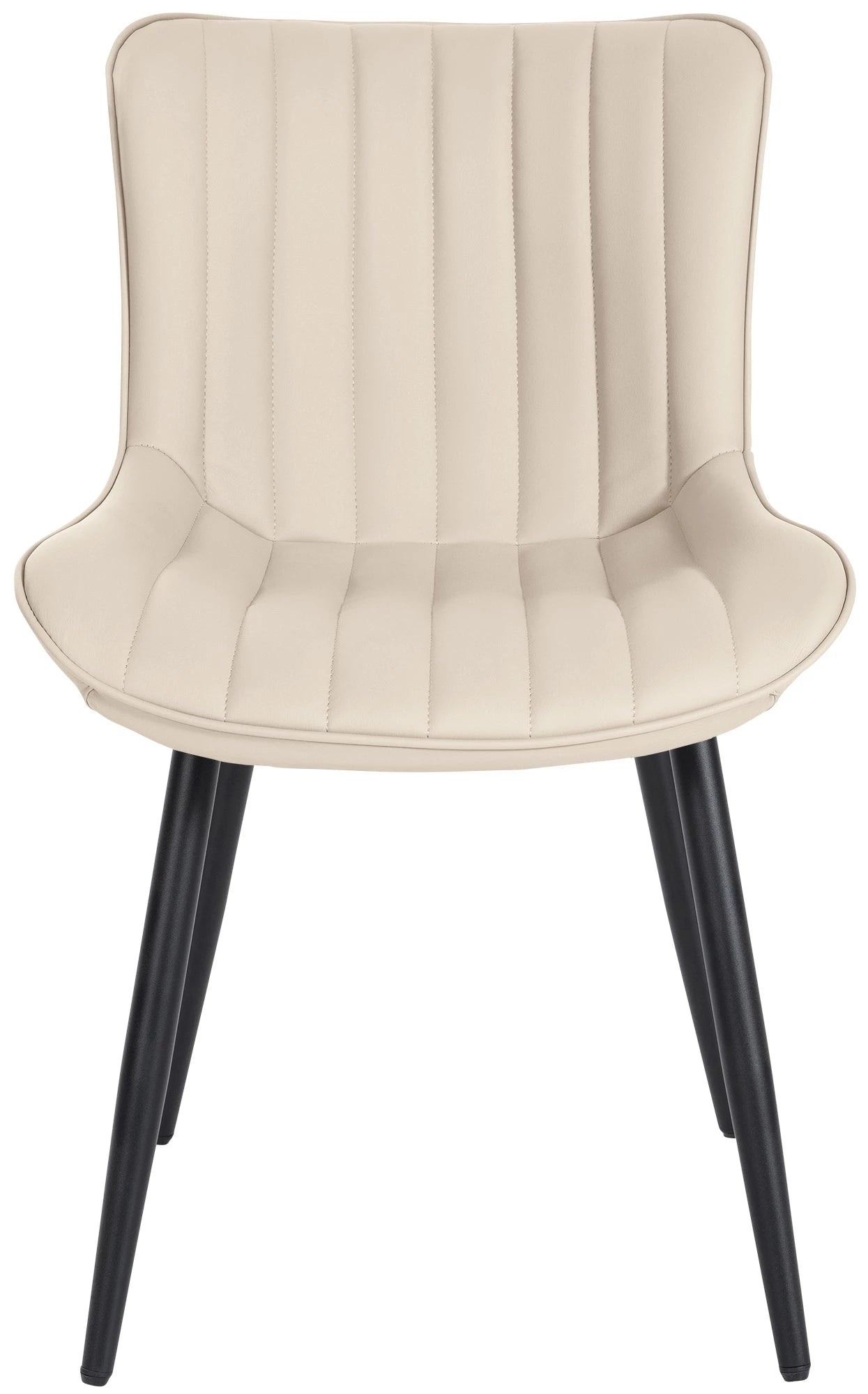 In And OutdoorMatch Stoelen Cherilyn - Crème - Set van 2 - Kunstleer - Hoogwaardige bekleding - Stijlvolle stoelen - Luxe uitstraling Eetkamerstoel