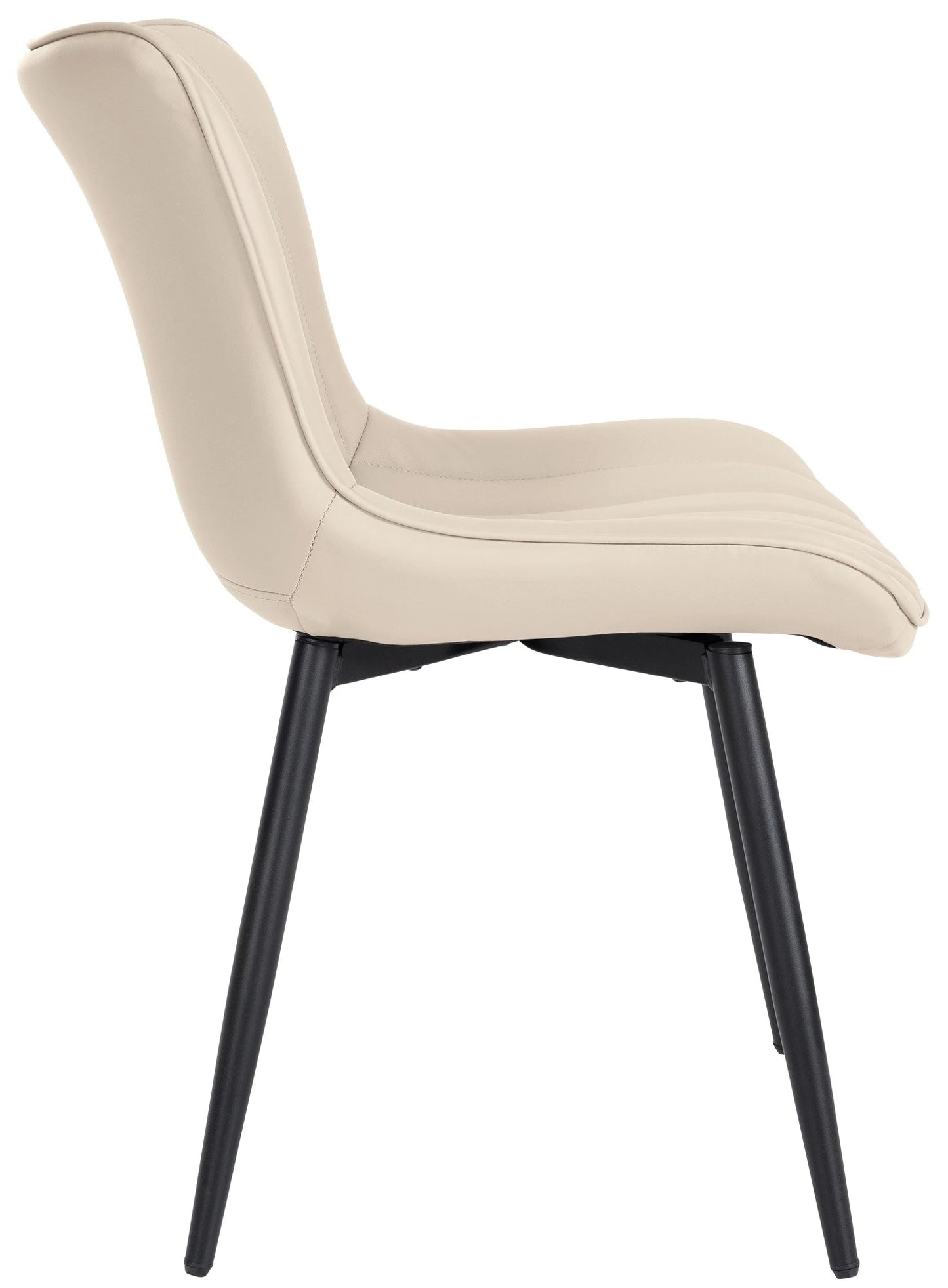 In And OutdoorMatch Stoelen Cherilyn - Crème - Set van 2 - Kunstleer - Hoogwaardige bekleding - Stijlvolle stoelen - Luxe uitstraling Eetkamerstoel