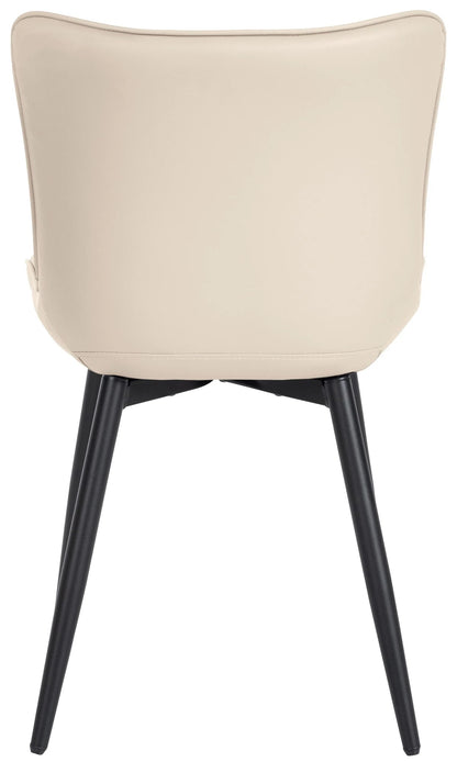 In And OutdoorMatch Stoelen Cherilyn - Crème - Set van 2 - Kunstleer - Hoogwaardige bekleding - Stijlvolle stoelen - Luxe uitstraling Eetkamerstoel