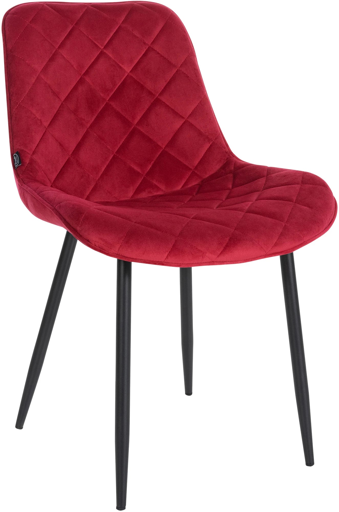 In And OutdoorMatch Stoelen Marlee - Rood - Set van 4 - Fluweel - Hoogwaardige bekleding - Stijlvolle stoelen - Luxe uitstraling Eetkamerstoel