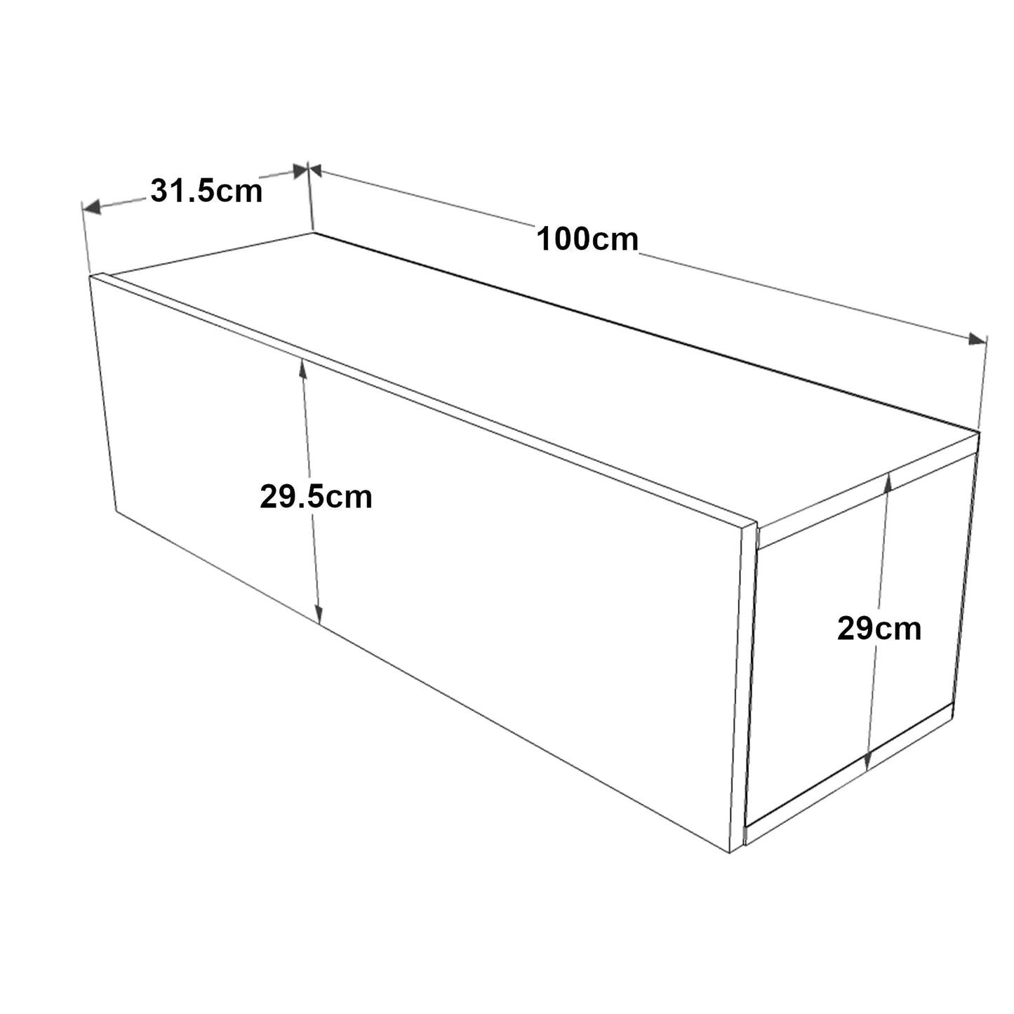 In And OutdoorMatch TV Kast Bruno - TV Meubel - TV meubel - 100x31.5x29.5cm - Houtkleurig en Wit - Spaanplaat - Sierkast TV-meubel