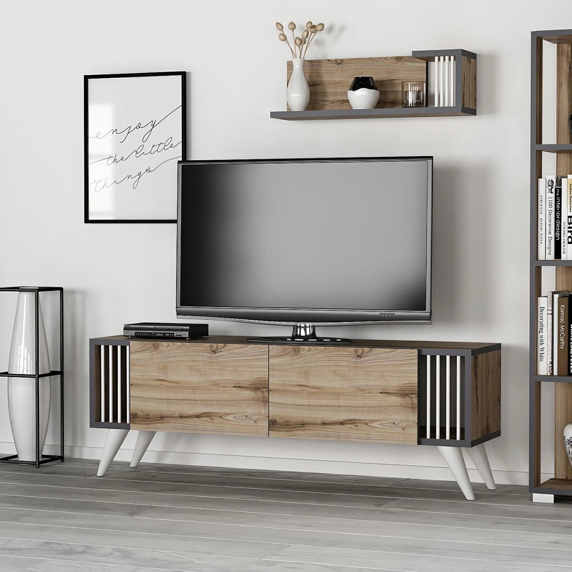 In And OutdoorMatch TV-meubel Nixon - 120x31x42 cm - Houtkleur - MDF TV cabinet