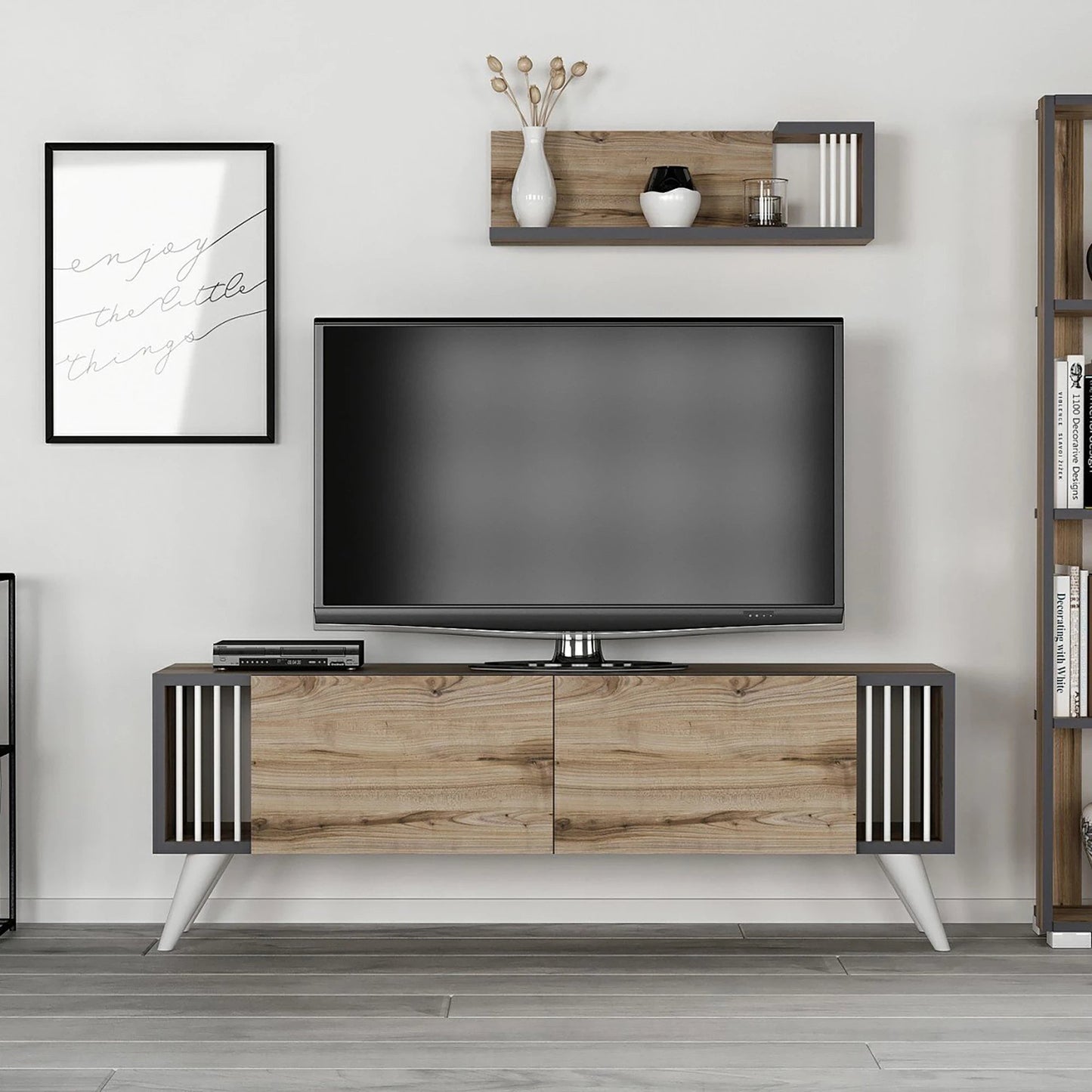 In And OutdoorMatch TV-meubel Nixon - 120x31x42 cm - Houtkleur - MDF TV cabinet