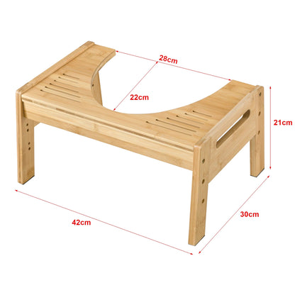 In And OutdoorMatch Toiletkruk Daisha - Bamboe - 21x42x30 cm - Houtkleur - Eco-vriendelijk materiaal - Stijlvolle uitstraling stool