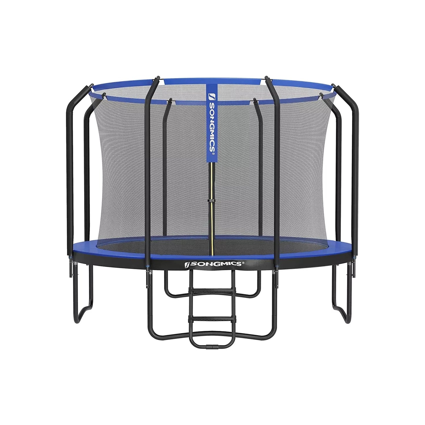 In And OutdoorMatch Trampoline Adolfo - 366 cm - Blauw - Trampoline met veiligheidsnet en ladder - gewatteerd frame - voor kinderen en volwassenen - binnennet Trampoline