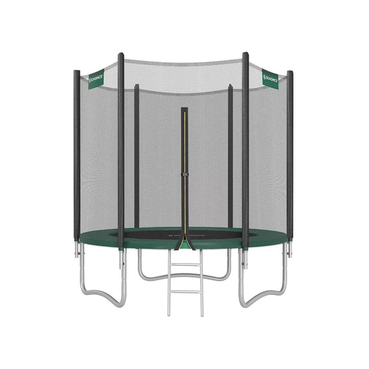 In And OutdoorMatch Trampoline Cordia - 183 cm groen - met veiligheidsnet & ladder - tot 100 kg belasting Trampoline