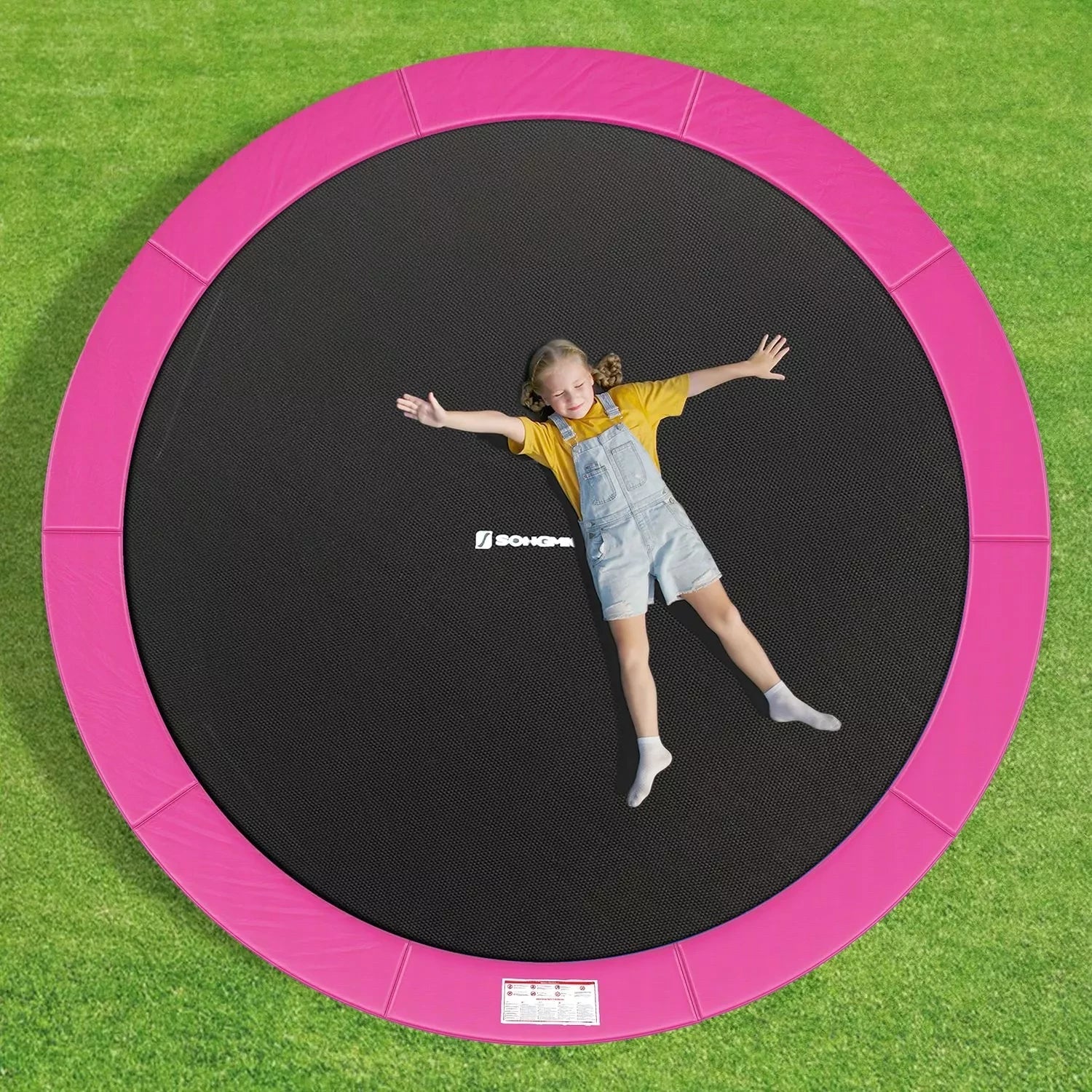 In And OutdoorMatch Trampoline Edge Cover Emely - Spring Cover - Randbescherming - Veiligheidsmat - UV-bestendig - Scheurbestendig - Trampoline-accessoires - Standaardmaat - Roze Trampoline rand