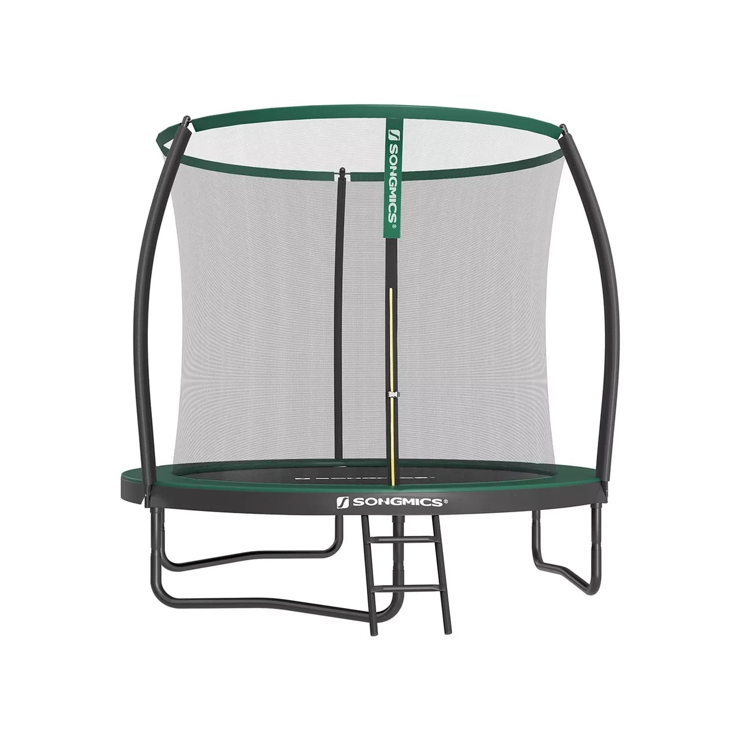 In And OutdoorMatch Trampoline Jordi - 244 cm groen - met veiligheidsnet & ladder - tot 80 kg belasting Trampoline