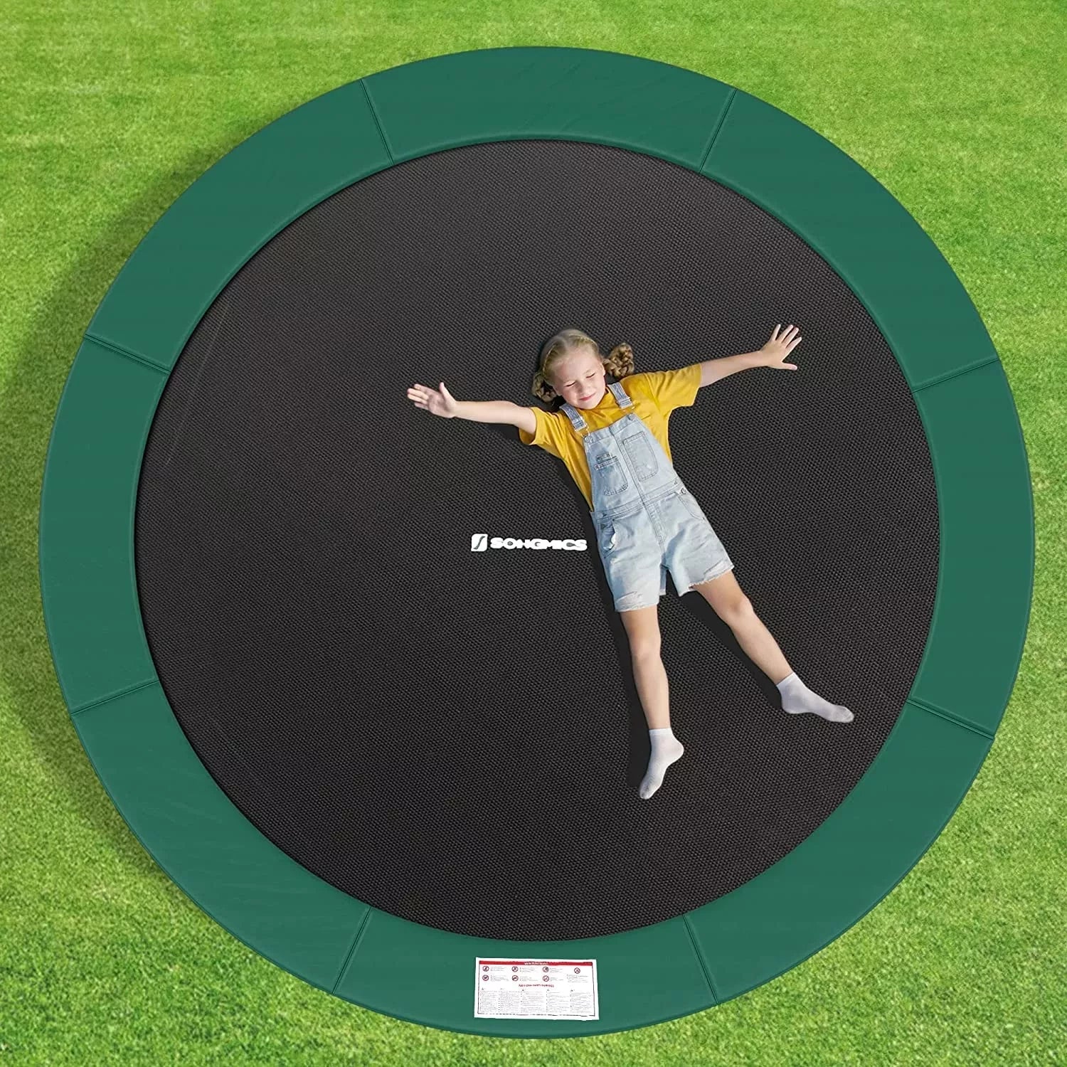 In And OutdoorMatch Trampoline Randafdekking Groen Jonathan - 244cm - Beschermingspads - Veerbescherming Trampoline rand