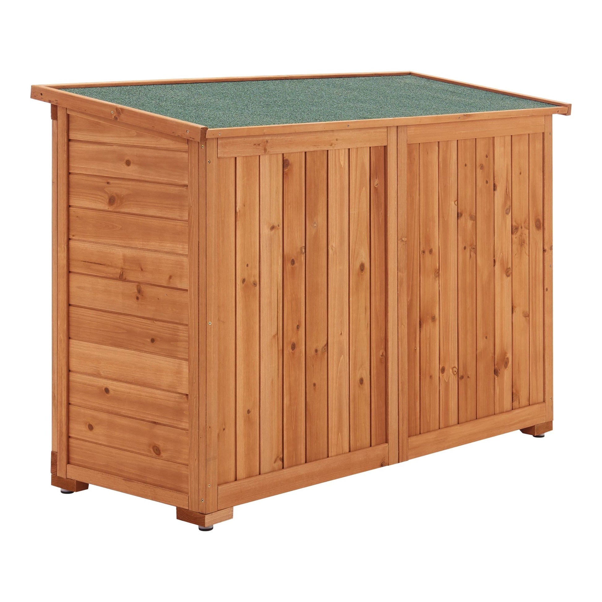 In And OutdoorMatch Tuinhuis Arnulfo - 128x50x88 cm - Houtkleur - Grenen en Bitumen - Klassiek Design Garden Storage box