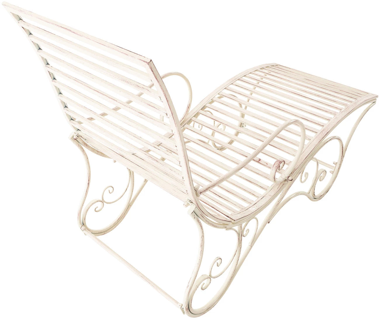 In And OutdoorMatch Tuinligstoel Mies - Crème - Ijzer - Buitenligstoel - Ligstoel - Hoge kwaliteit - Luxe Stijlvol Tuinligstoel - Tijdloos Design Garden Chair