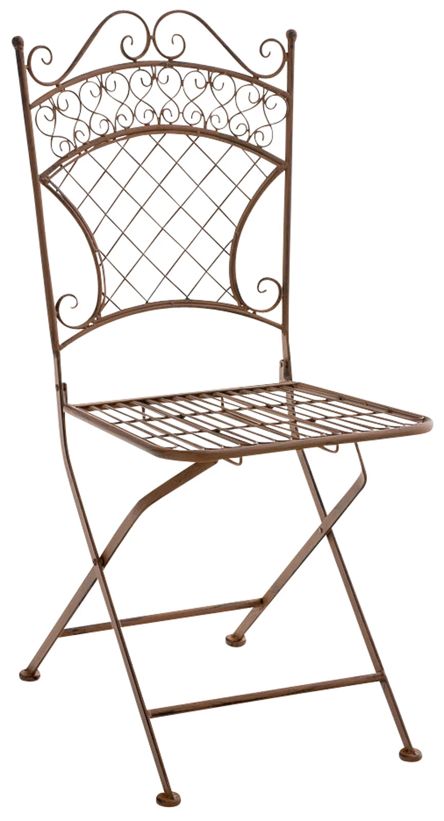 In And OutdoorMatch Tuinstoel Daren - Bruin - Set van 2 - Klapstoel - Ijzer - Buitenstoel - Stoel - Hoge kwaliteit - Stijlvolle tuinstoel - Handgemaakt antiek patina Garden Chair