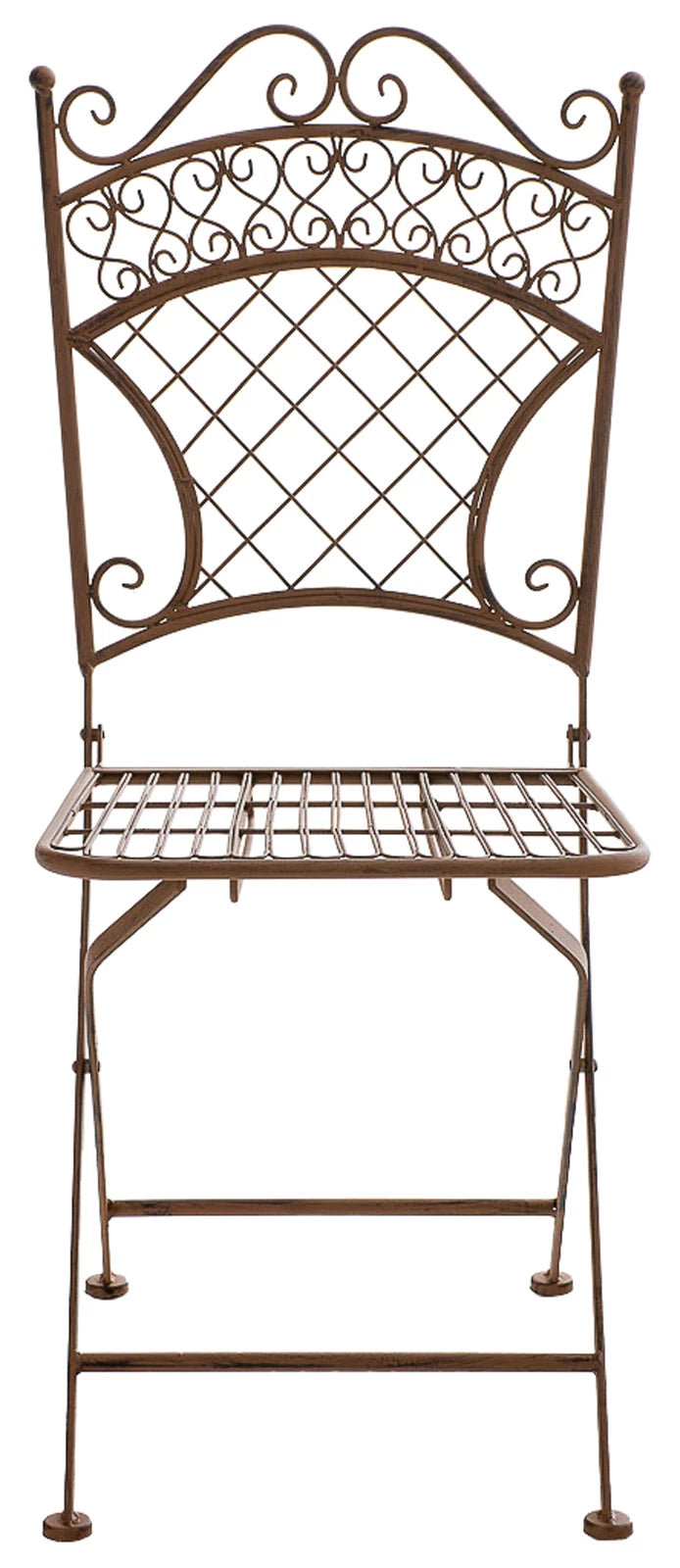 In And OutdoorMatch Tuinstoel Daren - Bruin - Set van 2 - Klapstoel - Ijzer - Buitenstoel - Stoel - Hoge kwaliteit - Stijlvolle tuinstoel - Handgemaakt antiek patina Garden Chair