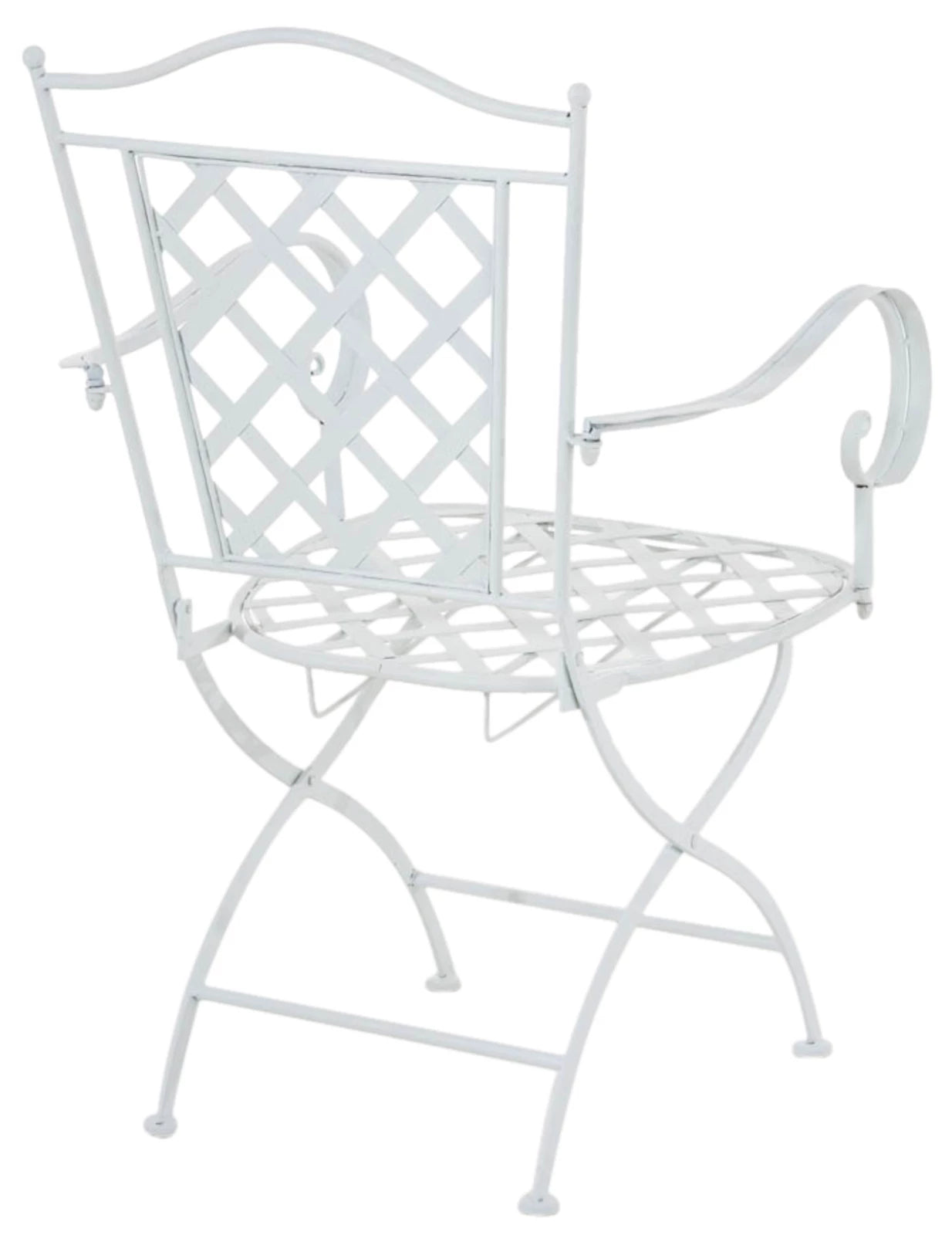 In And OutdoorMatch Tuinstoel Fatima - Zilverkleurig - Set van 2 - IJzer - Buitenstoel - Stoel - Hoge kwaliteit - Stijlvolle tuinstoel - Handgemaakte antieke patina Garden Chair