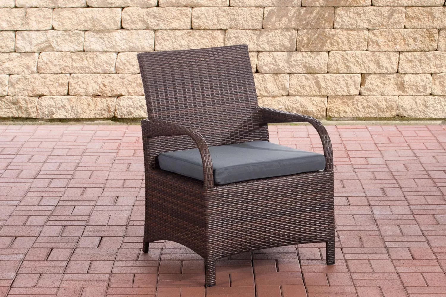 In And OutdoorMatch Tuinstoel Jovan - Iron grijs - Weatherproof - Lounge chair look - Wicker - Tuinstoelen set van 1 Garden Chair