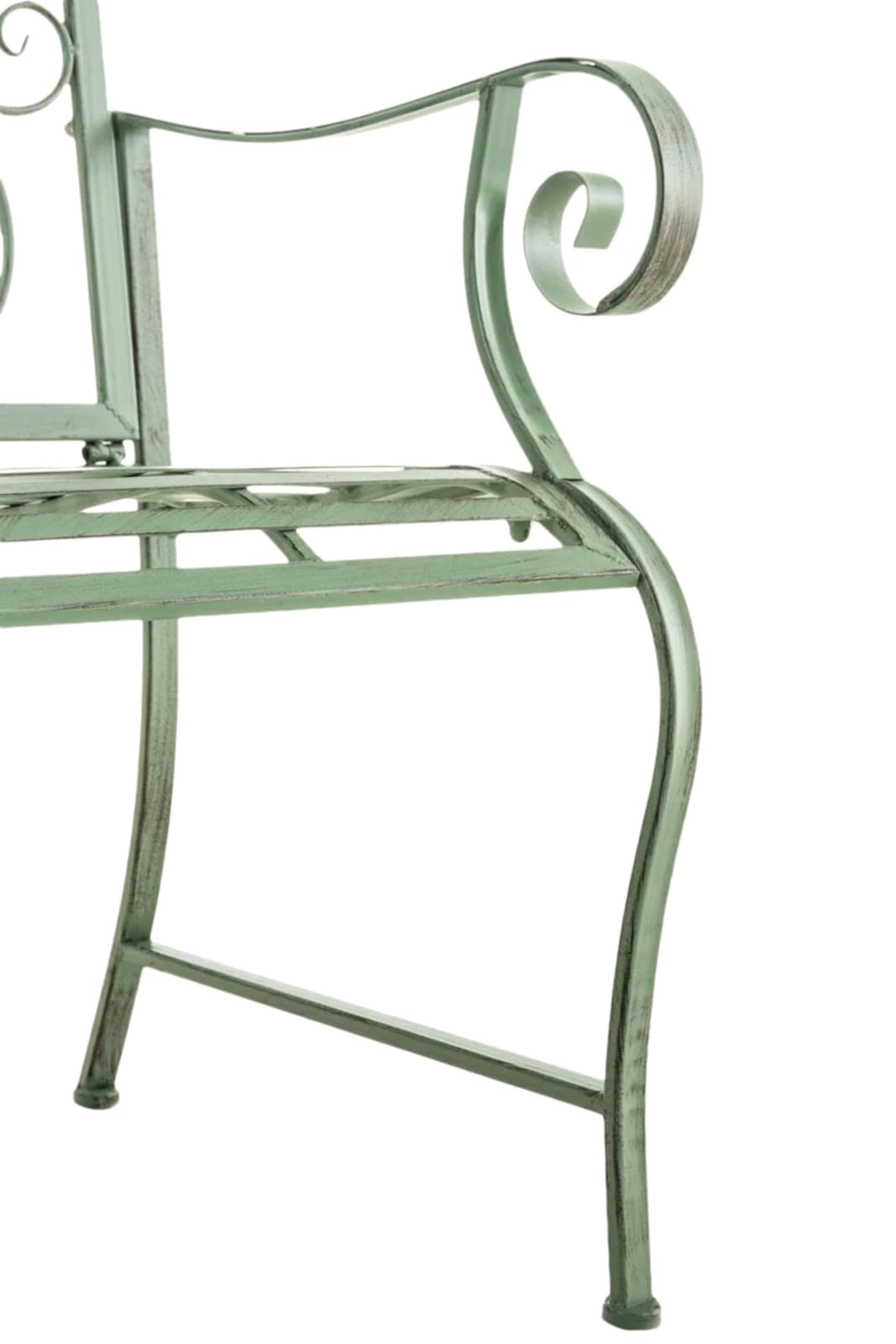 In And OutdoorMatch Tuinstoel Kenny - Groen - Set van 2 - Ijzer - Buitenstoel - Stoel - Hoge kwaliteit - Stijlvolle tuinstoel - Handgemaakt antiek patina Garden Chair