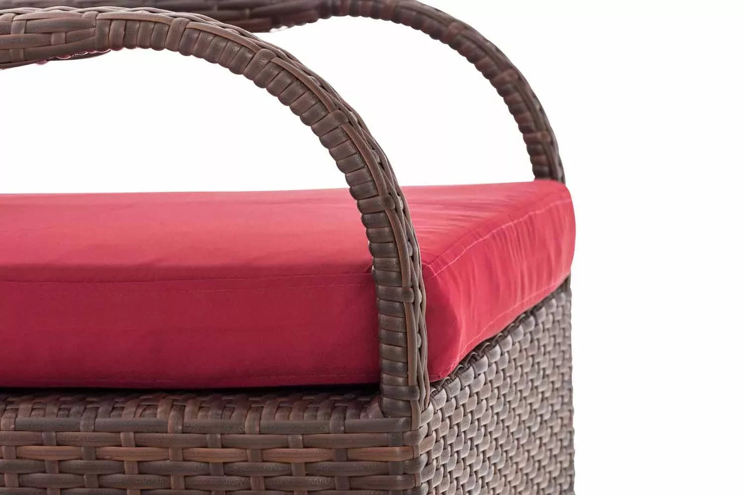 In And OutdoorMatch Tuinstoel Marcelina - Robijn rood - Weerbestendig - Loungestoel look - Wicker - Tuinstoelen set van 1 Garden Chair