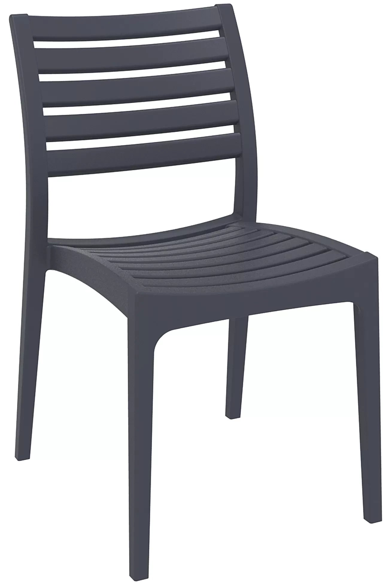 In And OutdoorMatch Tuinstoel Ryleigh - Zwart - Modern Design - Rugleuning - Voor Binnen - Buiten - Kunststof Zitting Garden Chair