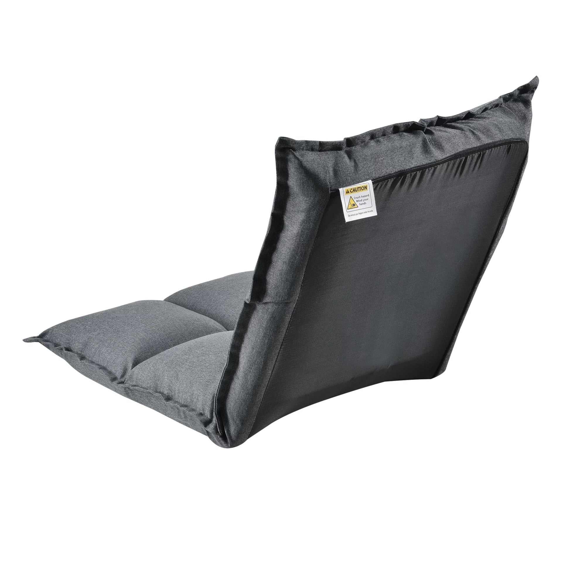 In And OutdoorMatch Vloerstoel Wilhelm - Loungekussen - Verstelbaar - 110x55x11 cm - Lichtgrijs lounge chair