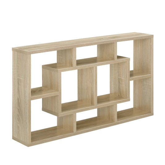 In And OutdoorMatch Wandrek Josiah - 8 Vakken - Wandkast - 85x16x47,5 cm - Eikenkleurig - Spaanplaat - Modern Design Wandplank