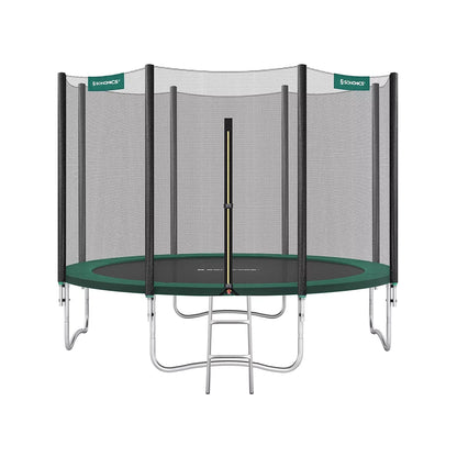 In And OutdoorMatch trampoline met veiligheidsnet Melody - tuintrampoline - 366 cm - ronde trampoline - met veiligheidsnet - met ladder - Zwart Groen Trampoline