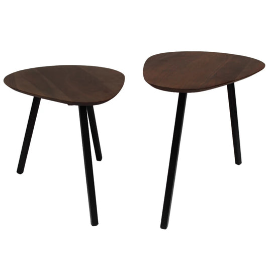 In And Outdoormatch Salontafel Ivy - Set van 2 - Woonkamer - Diameter 60cm Koffietafel