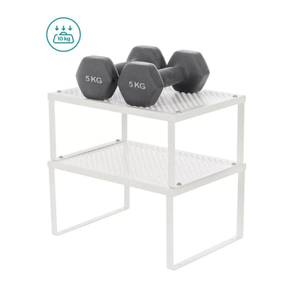 In En OutdoorMatch Keukenorganizers Loma - Set van 2 - Voor Aanrecht - Opbergrek - Spoelbak - Kruidenrek - Kastorganizer - Badkamerorganizer storage rack