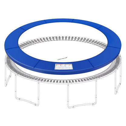 In En OutdoorMatch Trampoline Randafdekking blauw Lotte - 427cm - Beschermingspads - Veerbescherming Trampoline rand