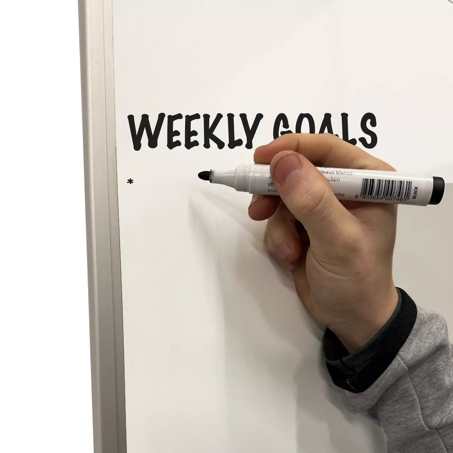 Mobiel whiteboard Bertie - Kantelbaar - Weekplanner - Maandplanner - Jaarplanner - Dubbelzijdig en magnetisch - 100x200cm Whiteboards