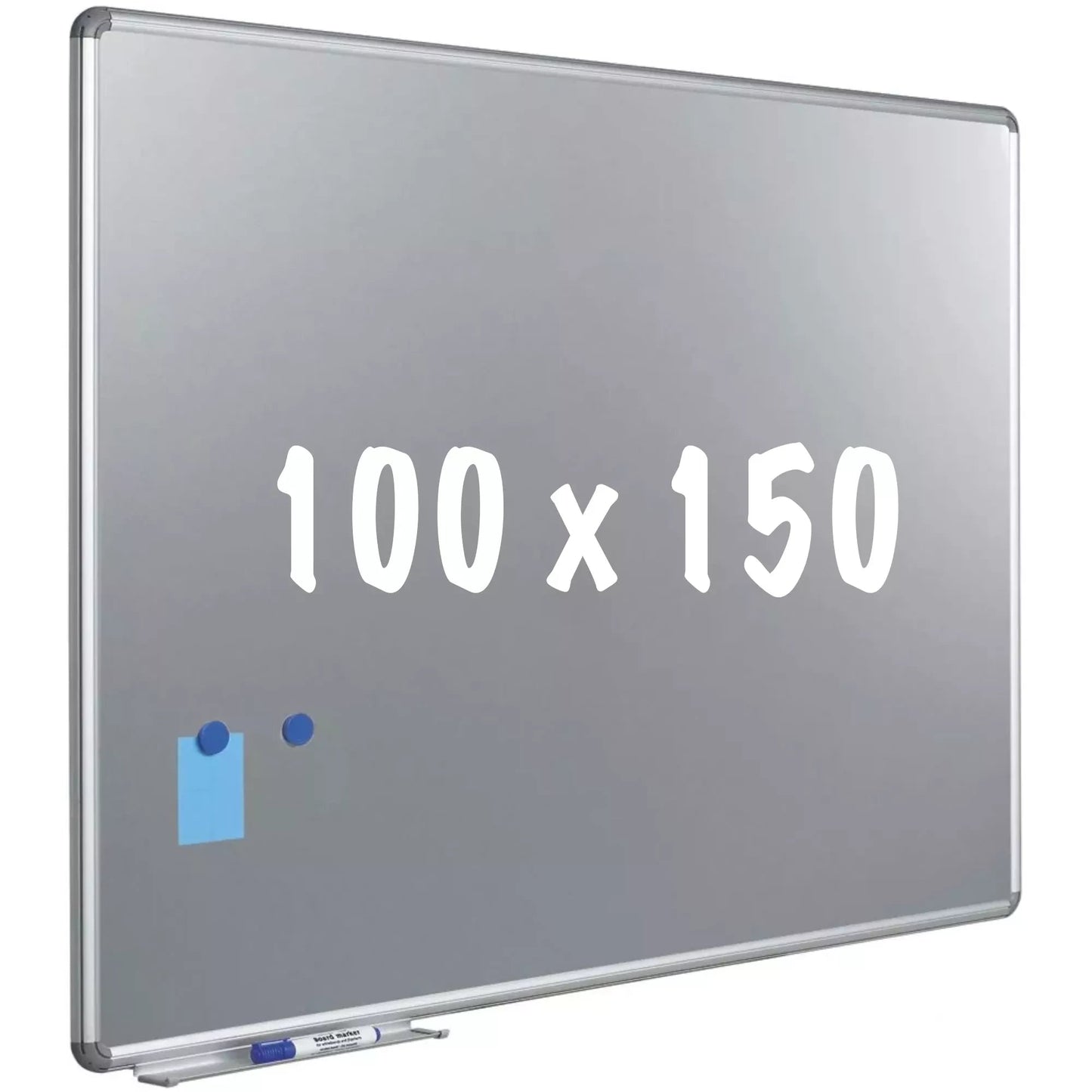 Silverboard Deluxe designprofiel Dianne - Magnetisch - metallic zilver - 100x150cm Whiteboards