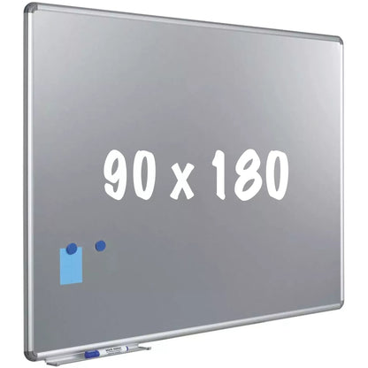 Silverboard Deluxe designprofiel Michael - Magnetisch - Metallic zilver - 90x180cm Whiteboards