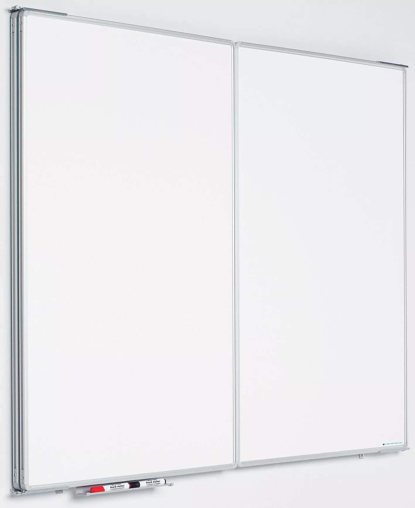 Vijfzijdig whiteboard RC10 profiel Carey - Magnetisch - Emaille staal - Wit - 100x200cm Whiteboards