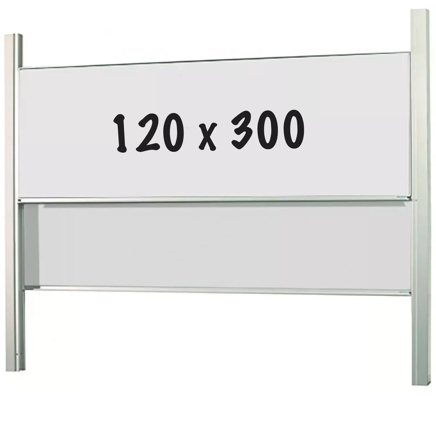 Whiteboard PRO Araceli - 2 in 1 - Emaille staal - Weekplanner - Maandplanner - Jaarplanner - Magnetisch - Wit - 120x300cm Whiteboards