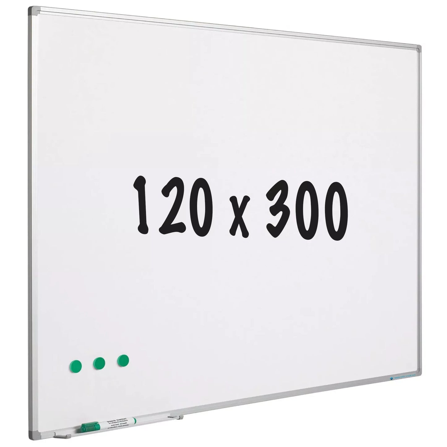 Whiteboard Vargas - Geverfd staal - Magnetisch - Wit - 120x300cm Whiteboards